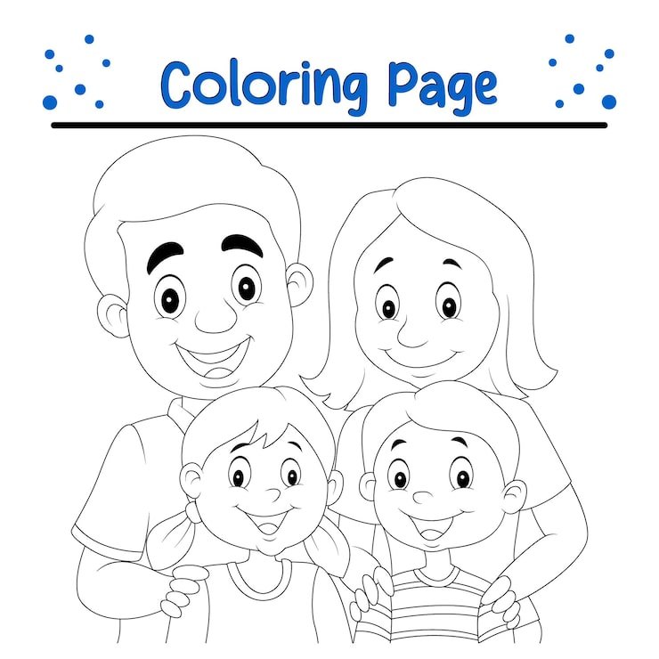 Coloring Page Happy Family 920056 935