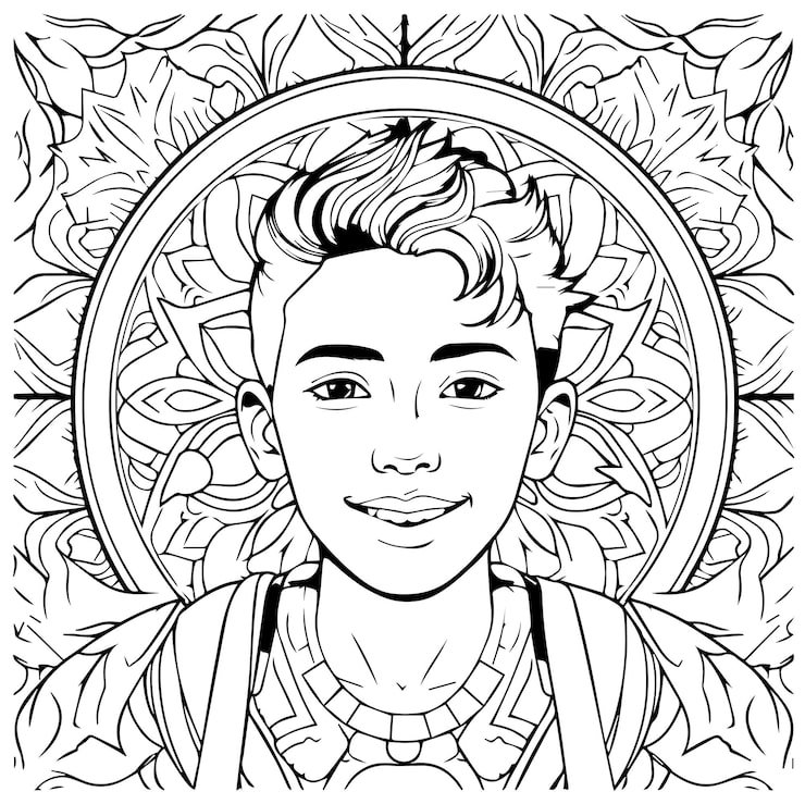 Coloring Page Hispanic Teens 793248 198