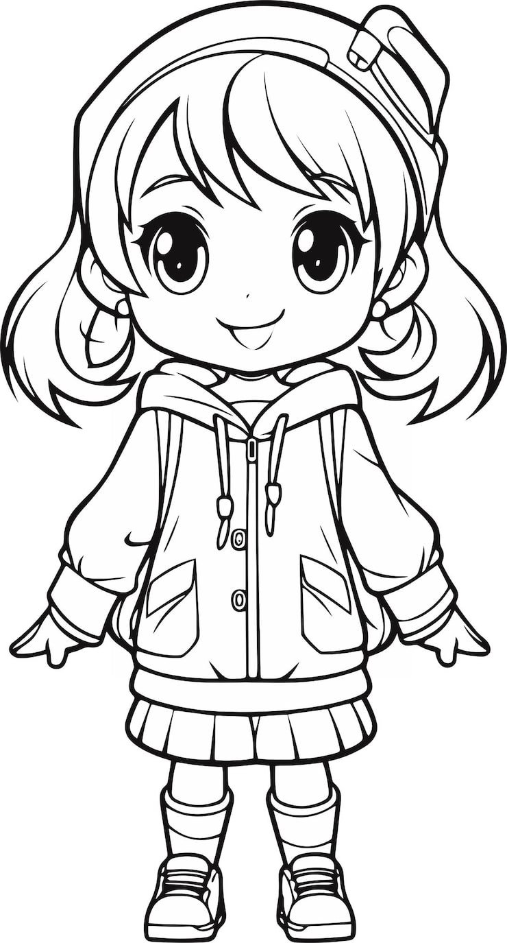 Coloring Pages Girls That Are Easy Draw 388558 440