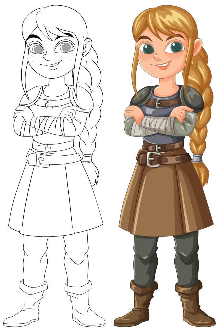 Confident Female Warrior Illustration 1308 174862