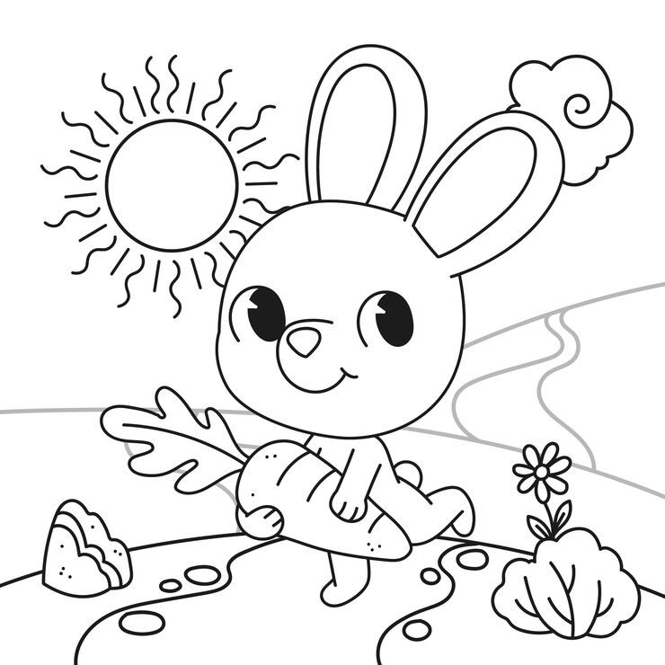 Cute Coloring Book With Bunny 23 2150072790