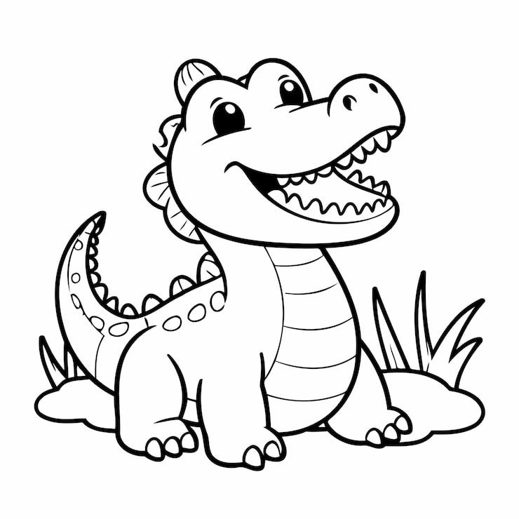 Cute Crocodile Illustration Kids Books 925324 9216
