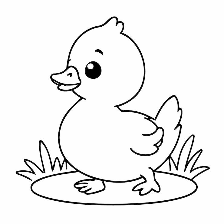 Cute Duck Doodle Colouring Book Cover Design 925324 5178