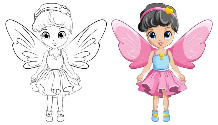 Cute Fairy Girl Coloring 1308 140136