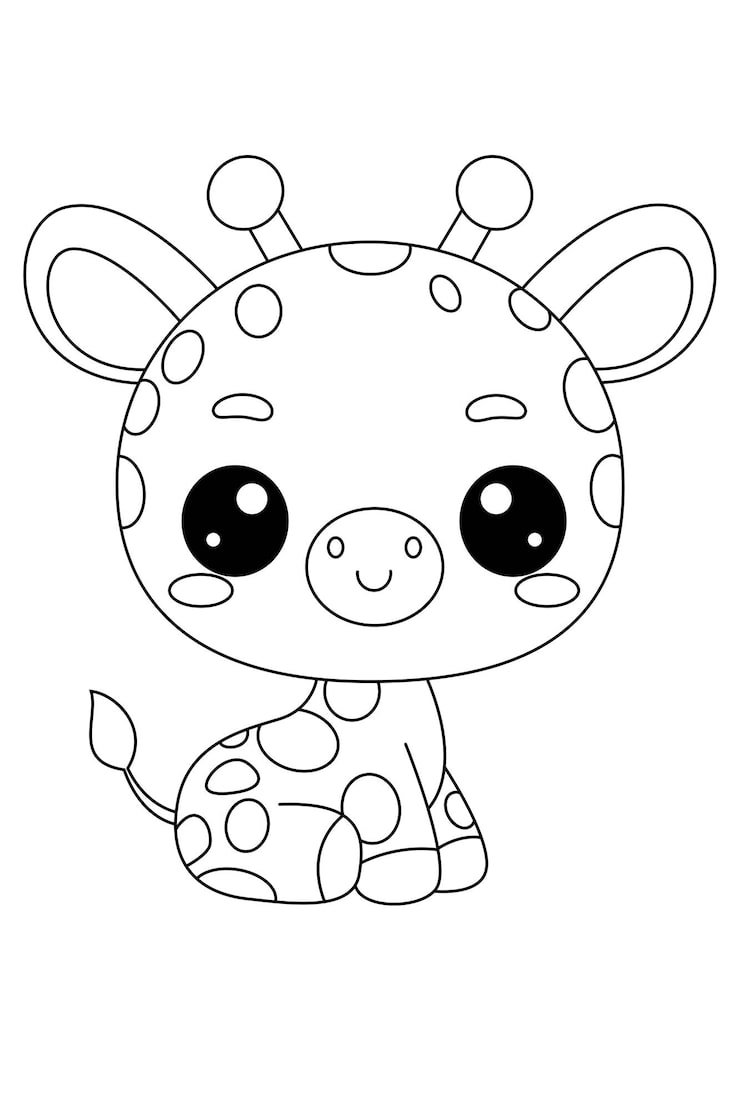 Cute Giraffe Squishmallow Coloring Page 942736 2051