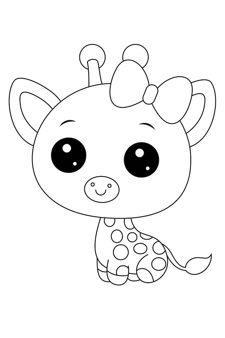 Cute Giraffe Squishmallow Coloring Page 942736 2066