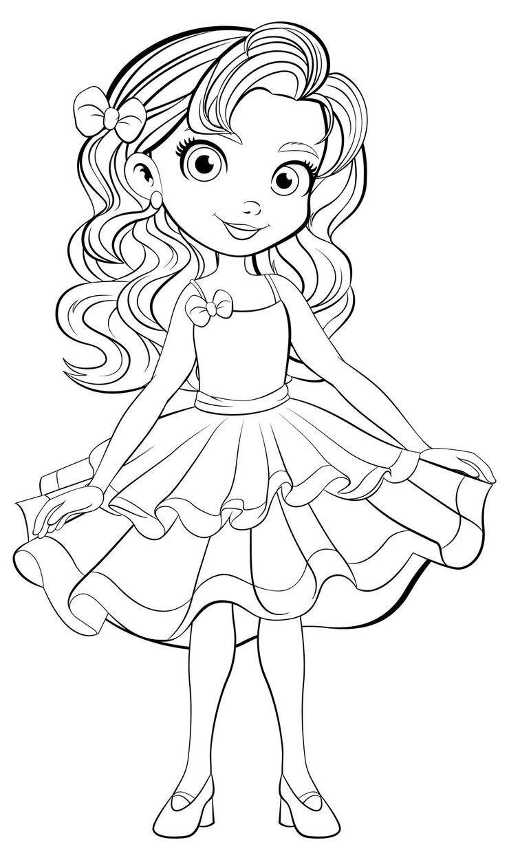 Cute Girl Cartoon Character Fancy Cocktail Party Dress 1308 159933
