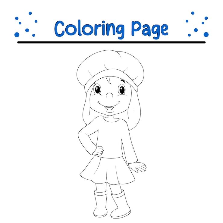 Cute Little Kids Coloring Page 920056 332