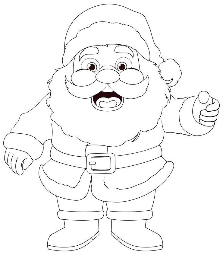 Cute Santa Claus Cartoon Character Christmas Celebration 1308 154040