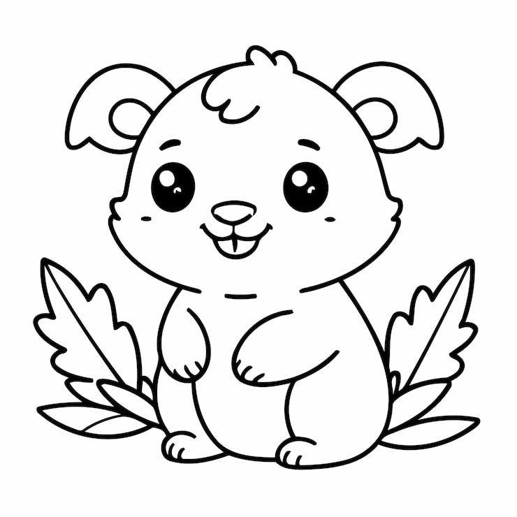 Cute Vector Illustration Capybera Children Colouring Activity 925324 10942