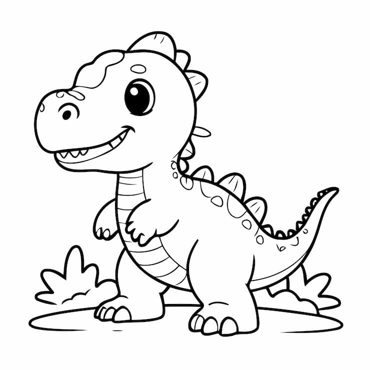 Cute Vector Illustration Dino Hand Drawn Kids Page 925324 10981