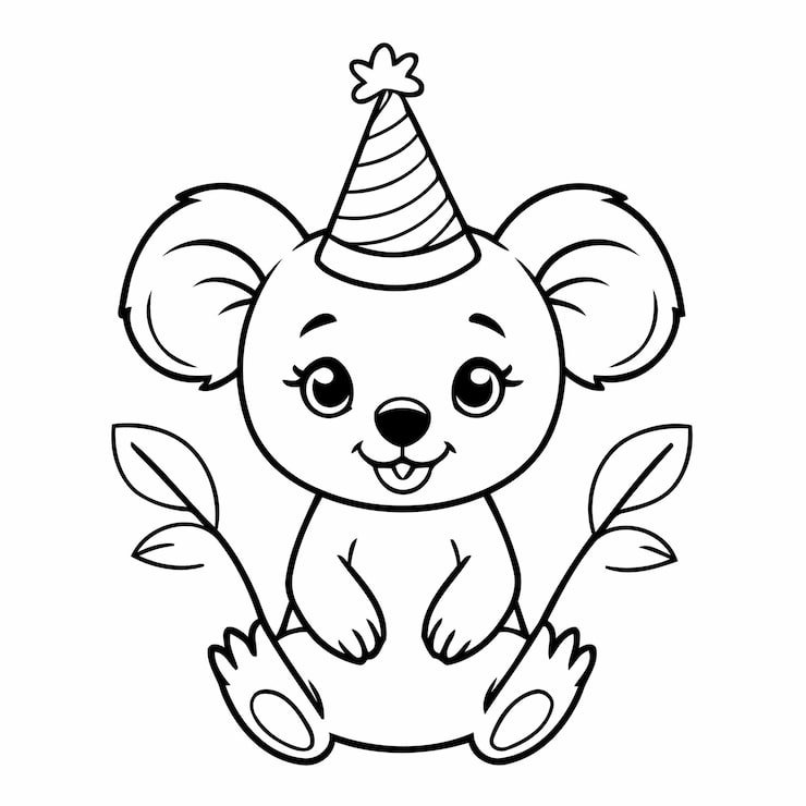Cute Vector Illustration Koala Hand Drawn Kids Coloring Page 925324 6297