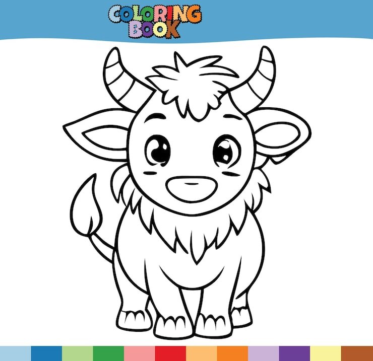Cute Yak Cartoon 849674 1247