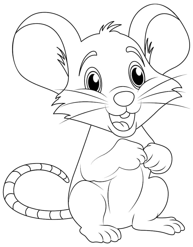 Doodle Rat Outline Cartoon 1308 140169