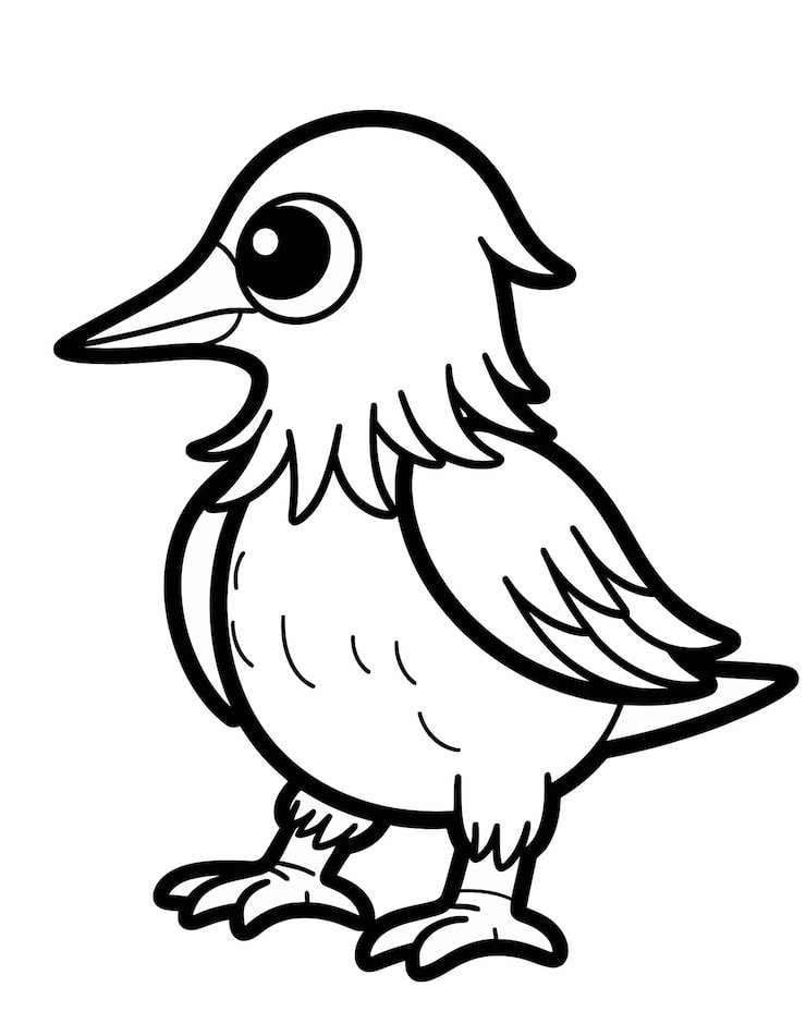 Drawing Bird With Big Eye 1166600 1212