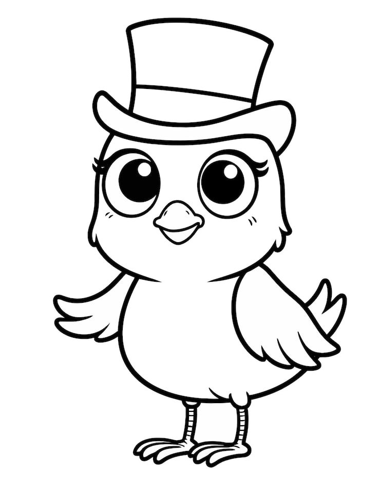 Drawing Bird With Hat It 1166600 812