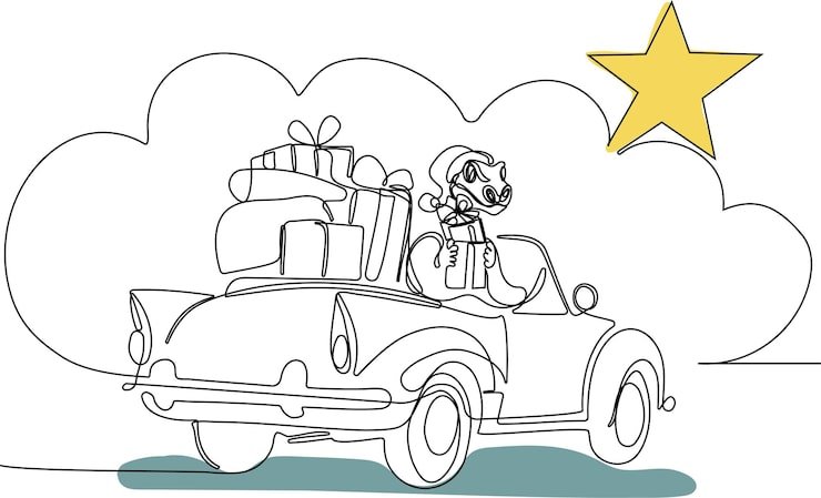Drawing Car With Star Star 399963 52922