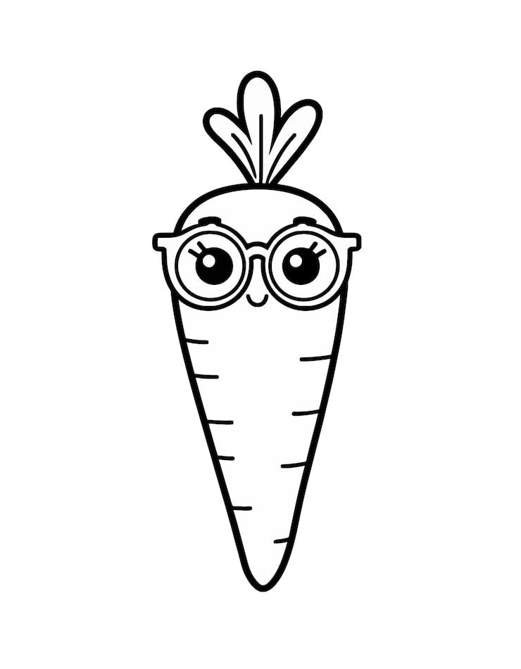 Drawing Carrot With Glasses It 1166600 907