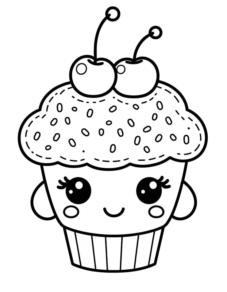 Drawing Cupcake With Eyes Eyes That Say Hello Kitty 1166600 985