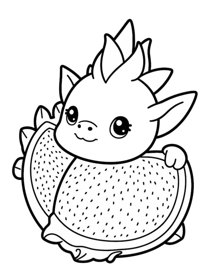 Drawing Cute Little Creature Holding Piece Strawberry 1166600 942