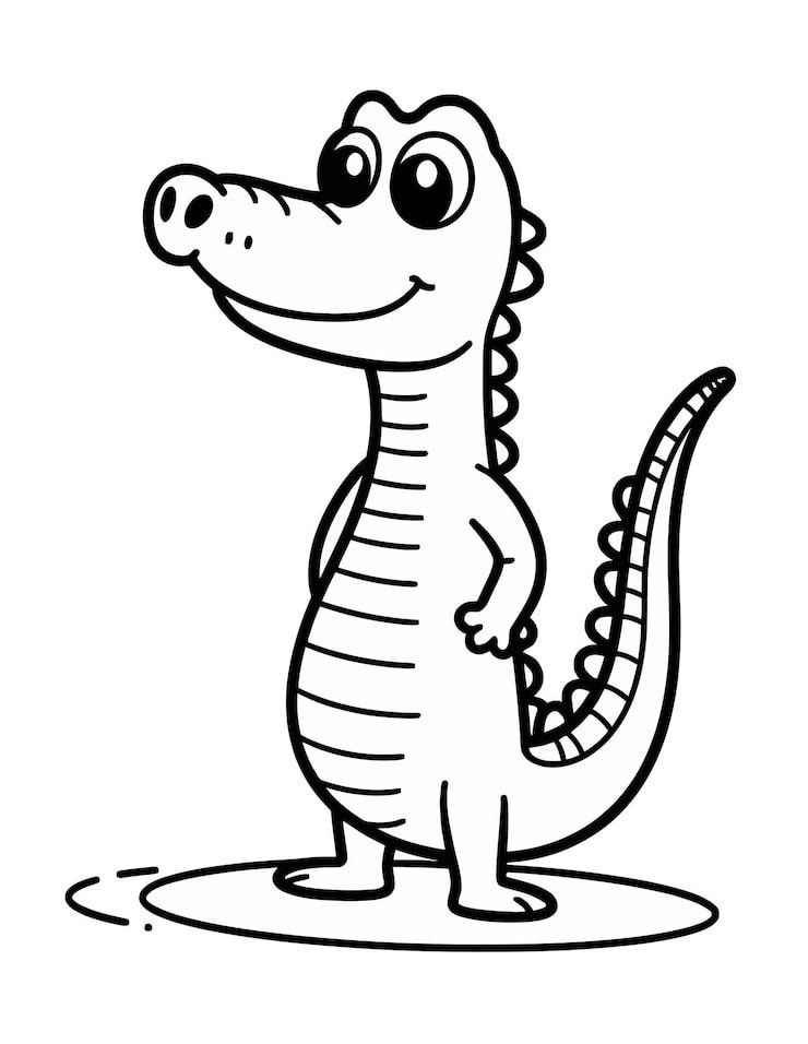 Drawing Dinosaur With Black Outline 1166600 856