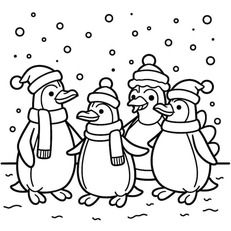 Drawing Ducks With Hats Them With Words Snowman Right 1166600 1170