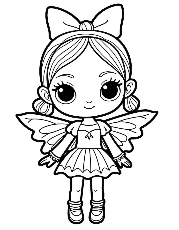 Drawing Fairy With Bow Her Head 1166600 1195