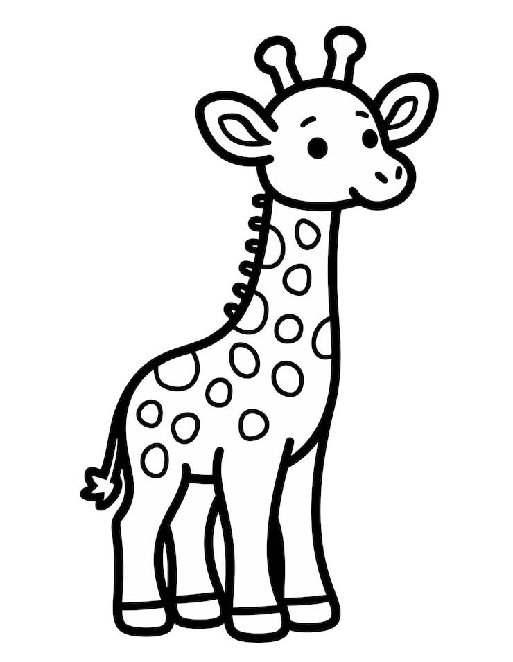 Drawing Giraffe With Black White Background 1166600 967