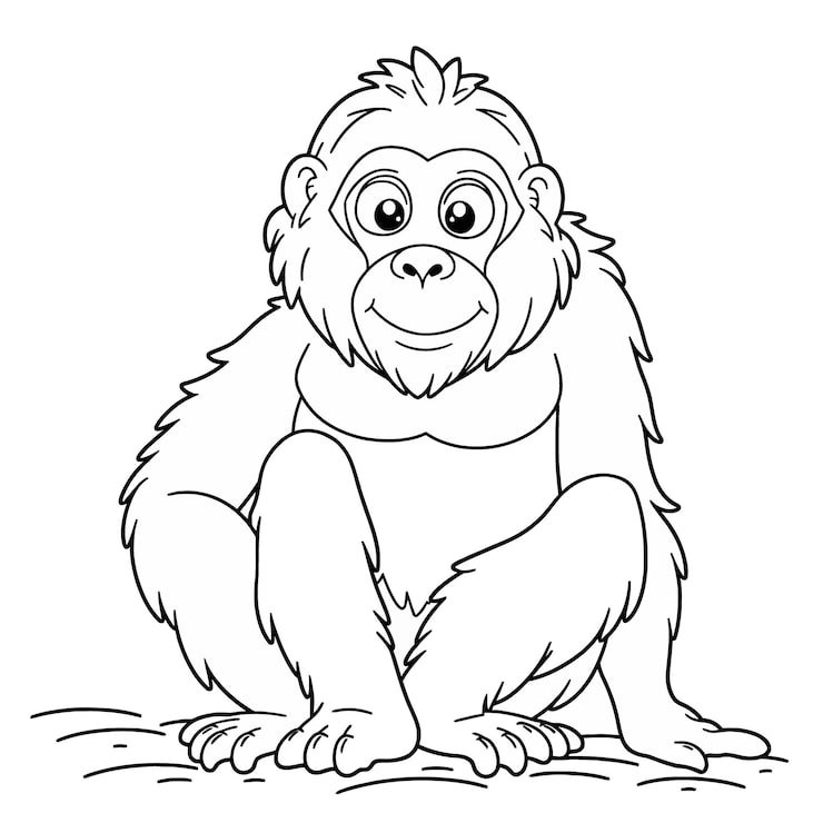 Drawing Gorilla That Is White Background 1166600 988