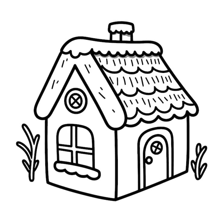 Drawing House With House Top 1166600 1037