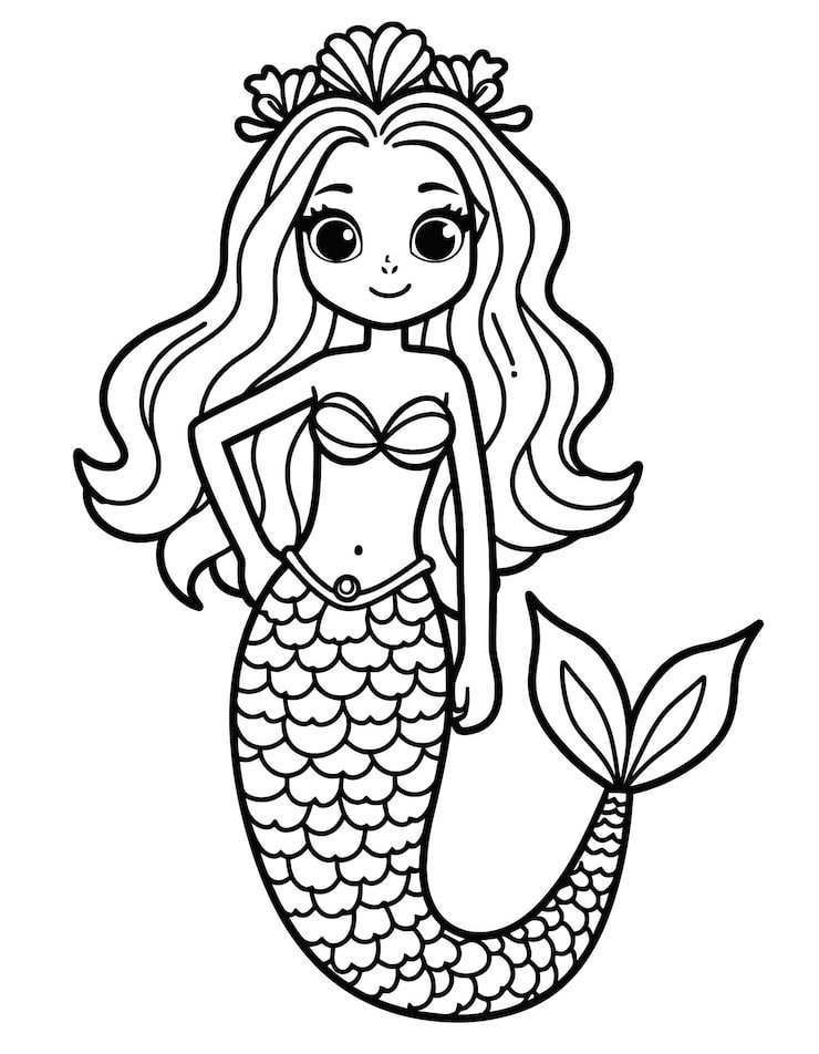 Drawing Mermaid With Mermaid Bottom 1166600 1185