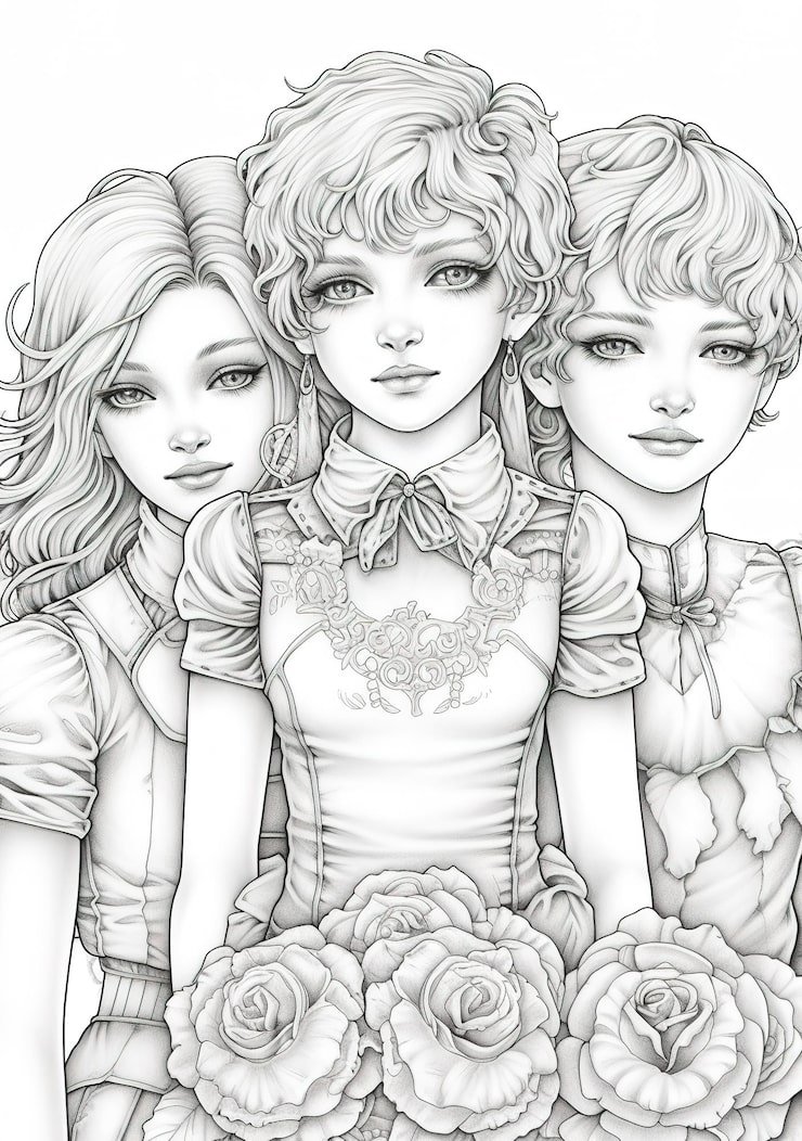 Drawing Three Women With Words Girl Left 863013 19663