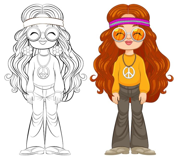 Groovy Girl Color Outline 1308 163745