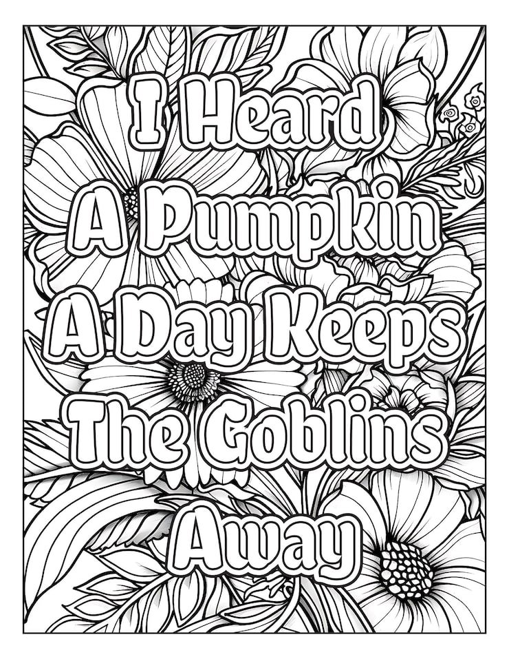 Halloween Quotes Coloring Pages 588554 10432