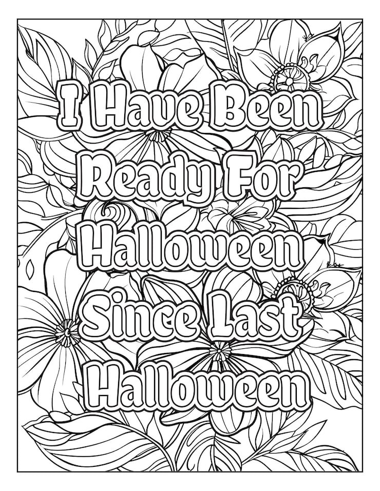 Halloween Quotes Coloring Pages 588554 10437