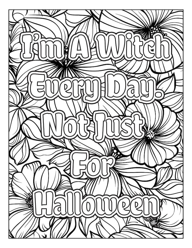 Halloween Quotes Coloring Pages 588554 10443
