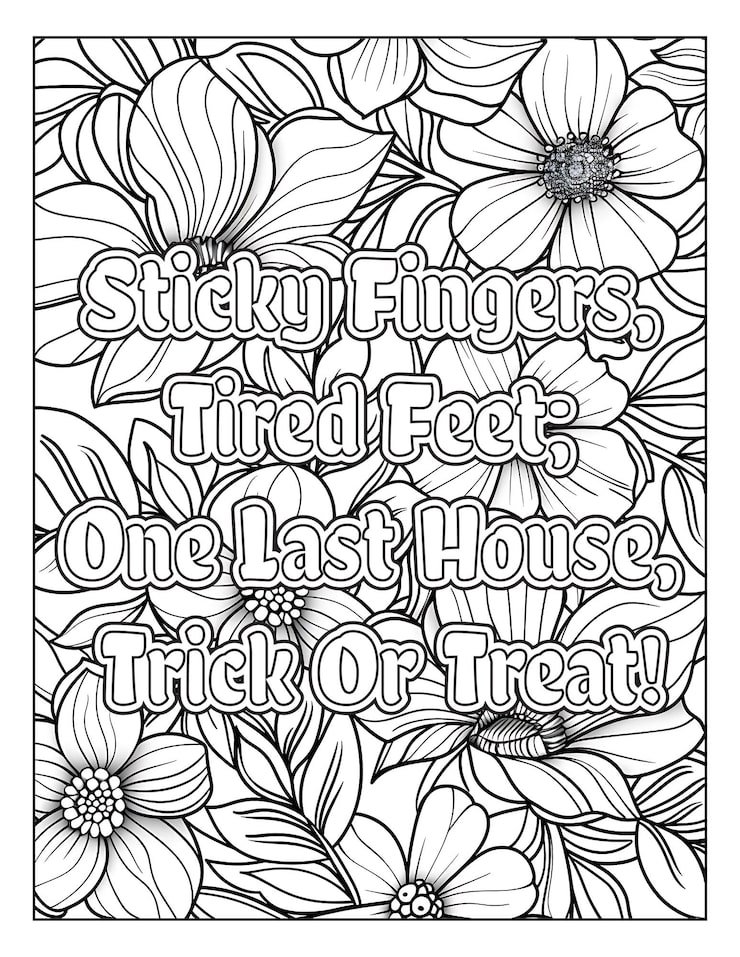 Halloween Quotes Coloring Pages 588554 10492
