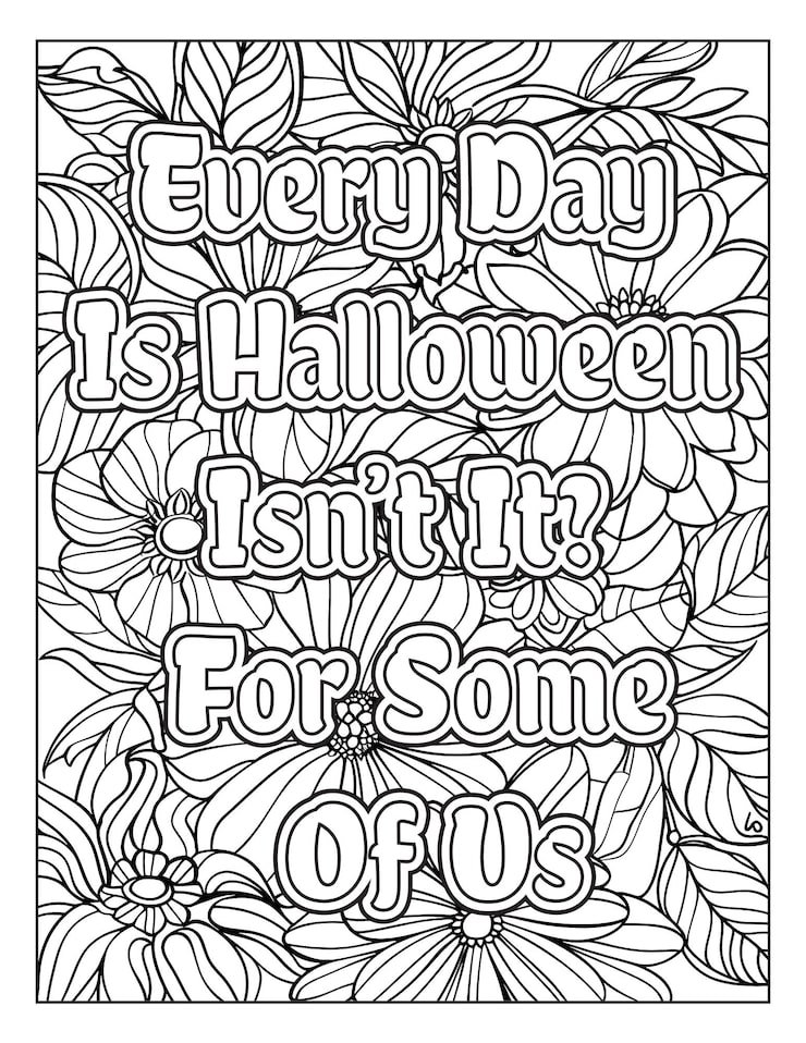 Halloween Quotes Coloring Pages 588554 10531