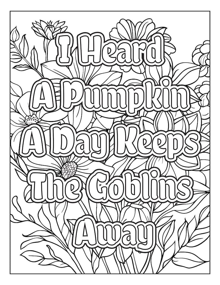 Halloween Quotes Coloring Pages 588554 10547