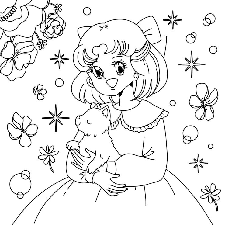 Hand Drawn Anime Coloring Pages Illustration 23 2151328479