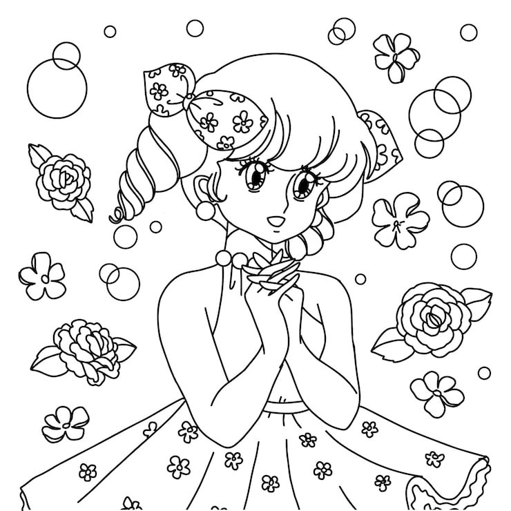 Hand Drawn Anime Coloring Pages Illustration 23 2151328482