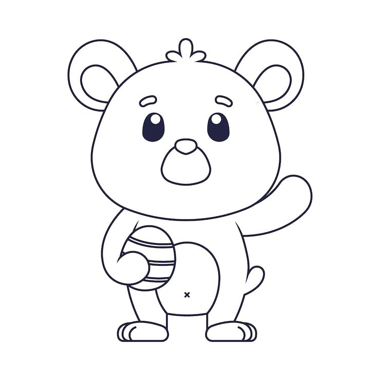 Hand Drawn Bear Outline Illustration 23 2149257983