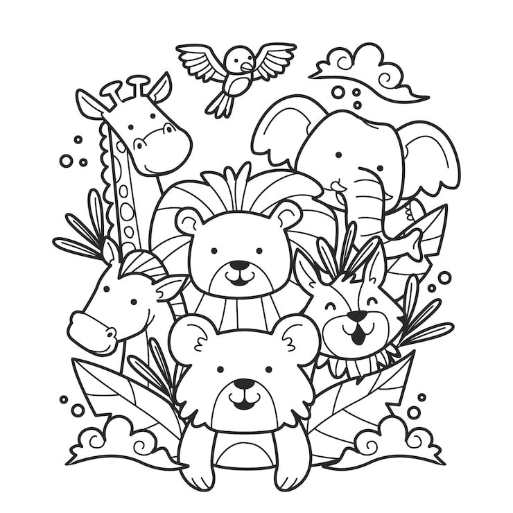 Hand Drawn Coloring Page Illustration 52683 155560