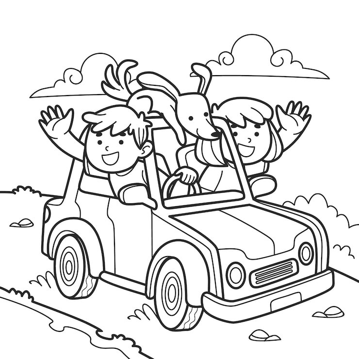Hand Drawn Coloring Page Illustration 52683 155593
