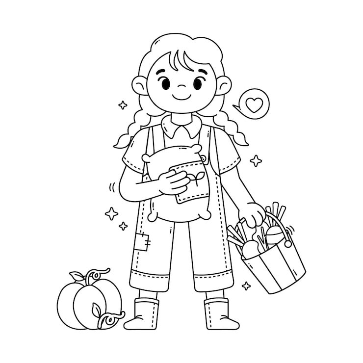 Hand Drawn Farmer Drawing Illustration 23 2151128385