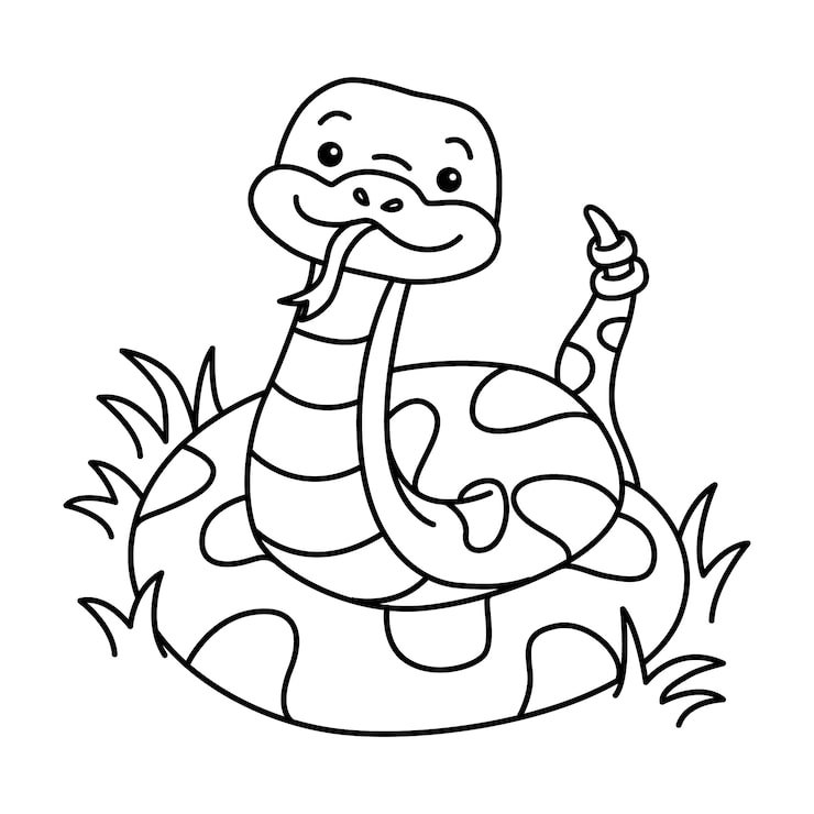Hand Drawn Flat Design Snake Outline 23 2149275228