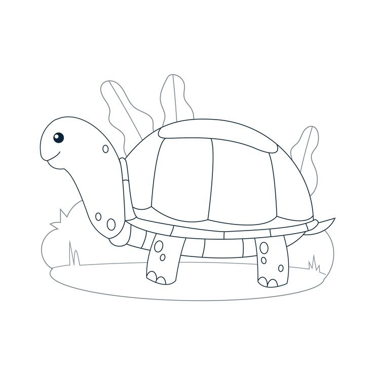 Hand Drawn Flat Design Turtle Outline 23 2149275248