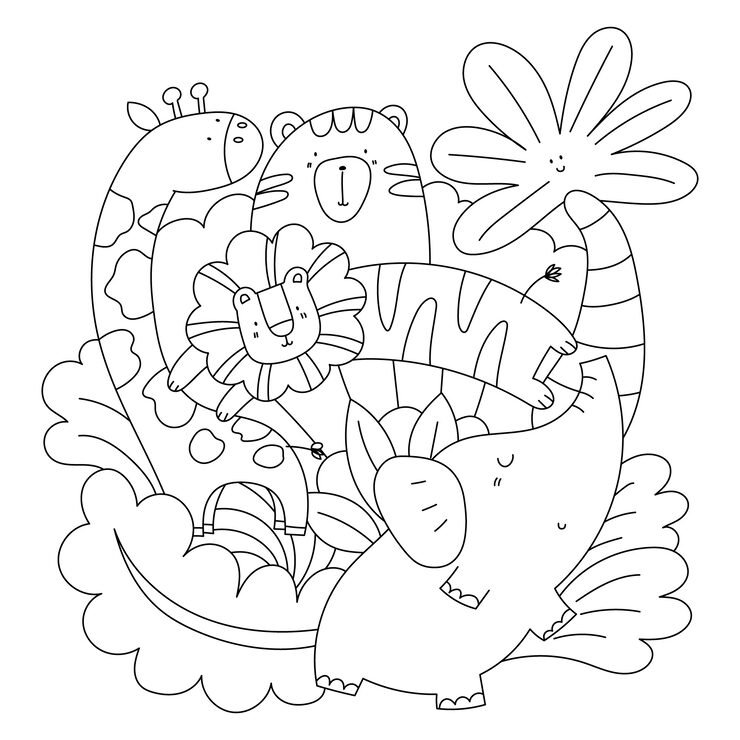 Hand Drawn Kawaii Coloring Book Illustration 23 2149736707