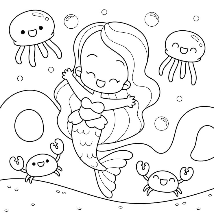 Hand Drawn Kawaii Coloring Book Illustration 23 2149738632