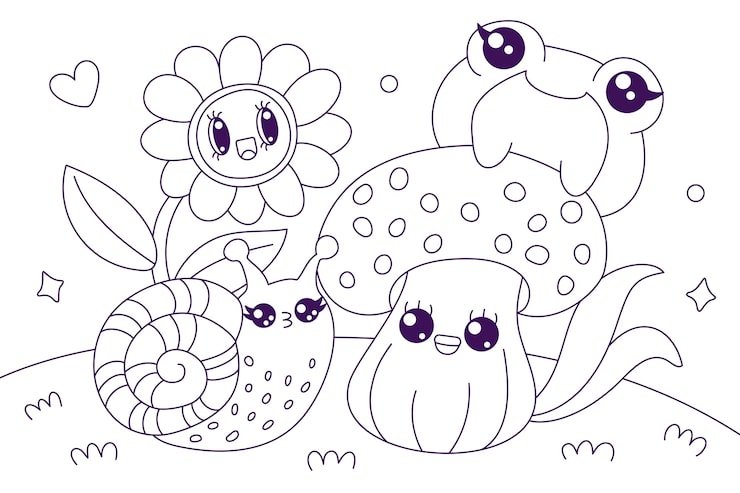 Hand Drawn Kawaii Coloring Book 23 2149724888